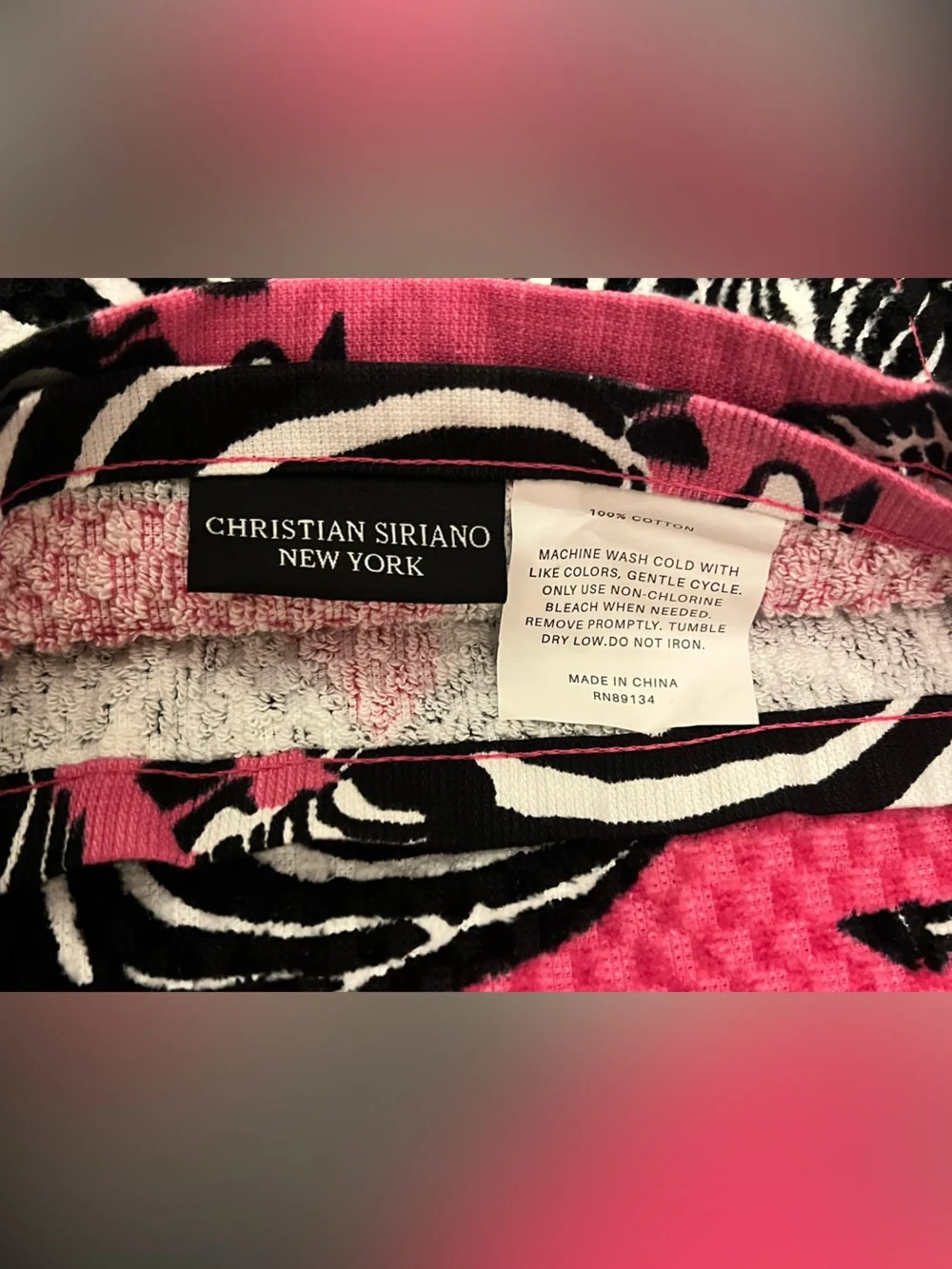 Christian Soriano New York Fuchsia Zebra Beach Towel